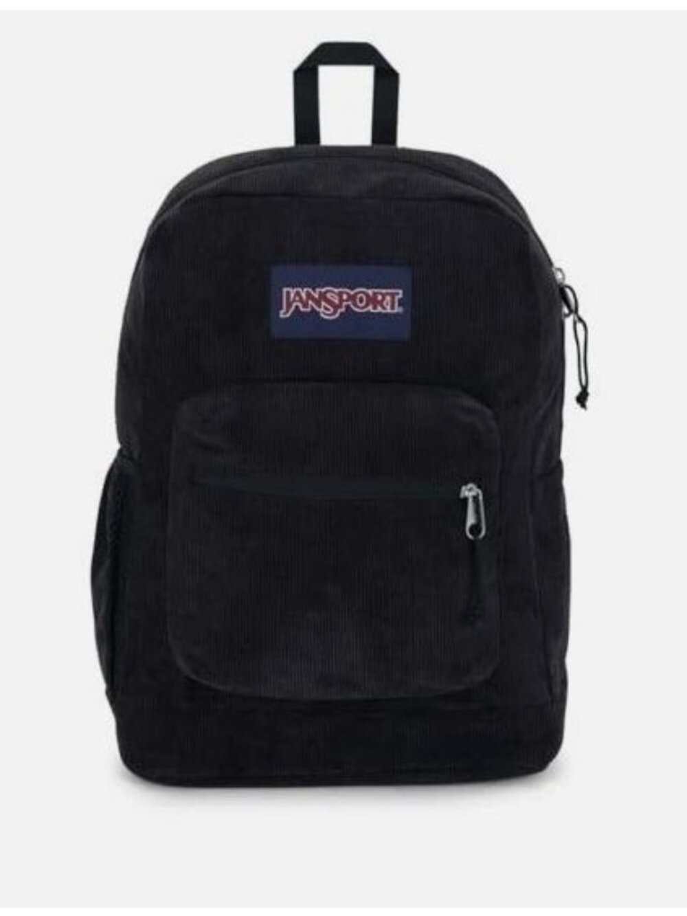 Jansport Black Corduroy Backpack With Water Bottle Pocket & 15" Laptop Sleeve